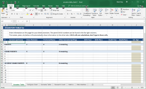 Ahnentafel Chart Template